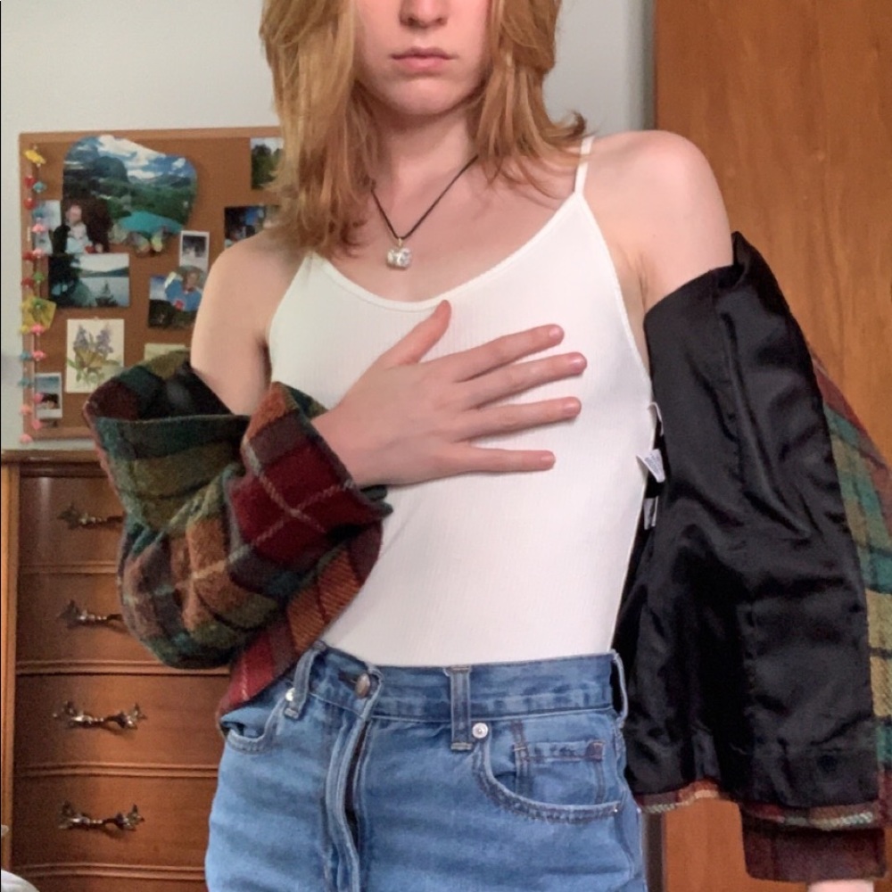 american eagle white body suit